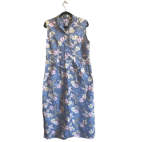 Jennifer Moore Dresses & Skirts - Jennifer Moore L tropical maxi dress cotton 1980s summer